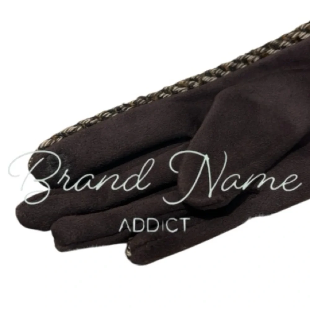 PRICE IS FIRM - London Fog Collection Faux Fur Designer Glove Set - Picture 4 of 5